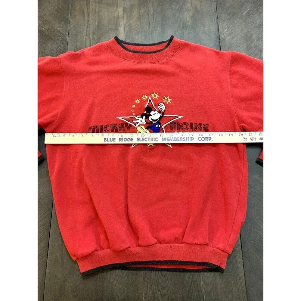 Vtg Mickey & Co Disney Embroidered Shining Star Crewneck Sweatshirt Medium M - Picture 7 of 9